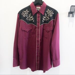 Western Ely Cattleman Button Up With Embroidery
